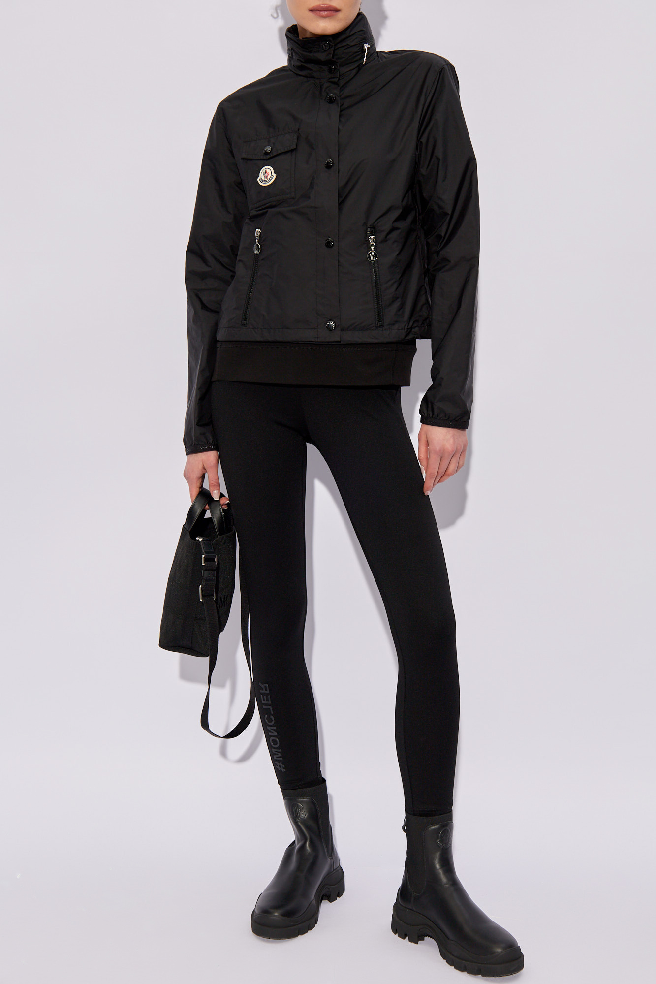 Black 'Lico' cropped jacket Moncler - SchaferandweinerShops